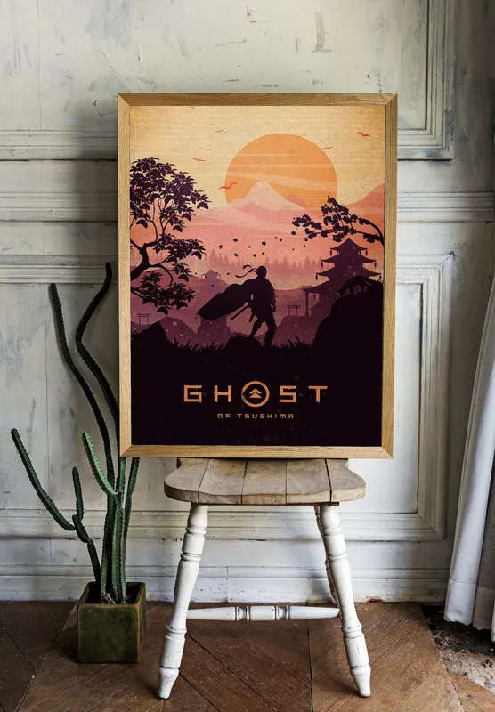 Постер «Призрак Цусимы. Афиша» на стене в офисе
