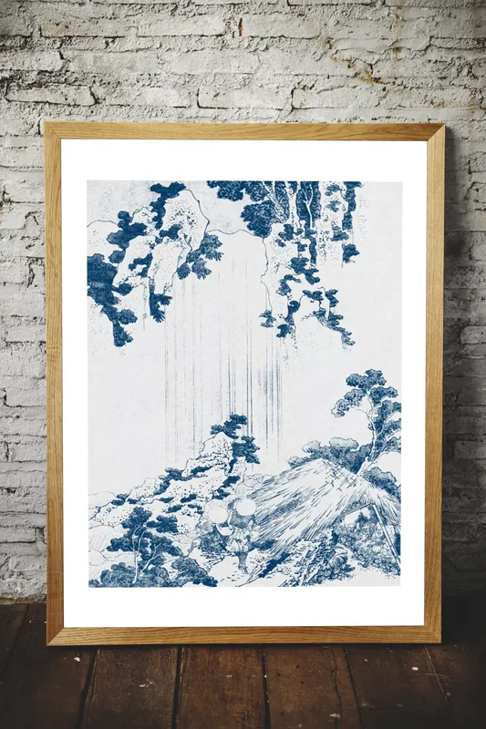 Постер «Водопад» на стене в офисе