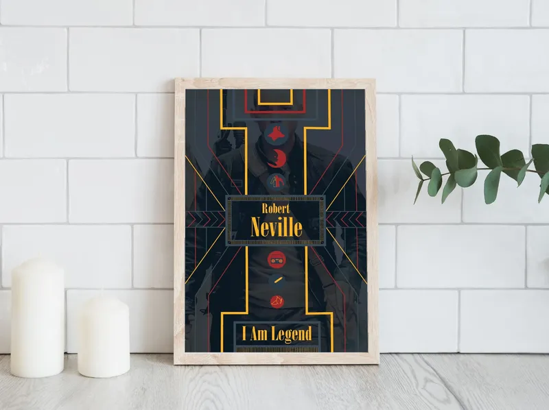 Постер «Я легенда» на стене в офисе