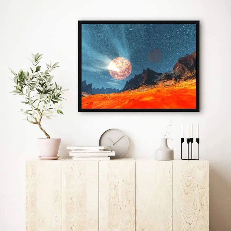 Постер «Огненная Земля» на стене в офисе