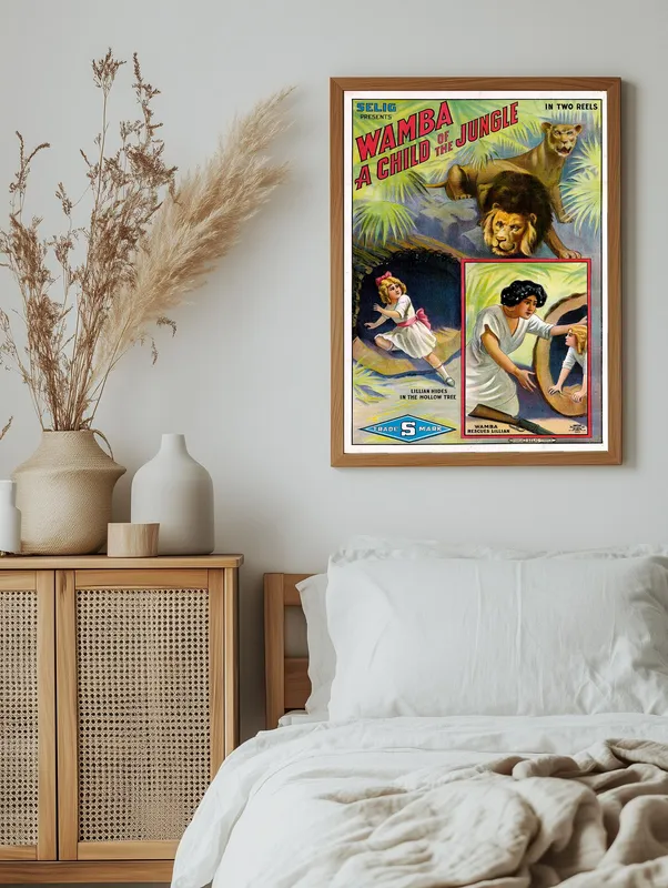 Постер «Дитя джунглей Селига Вамбы. 1913» на стене в офисе