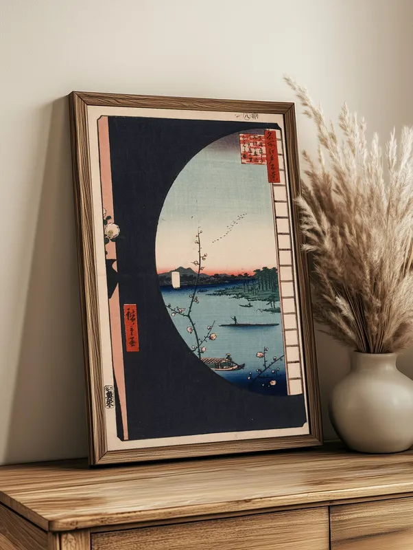 Постер «Вид Масаки» на стене в офисе