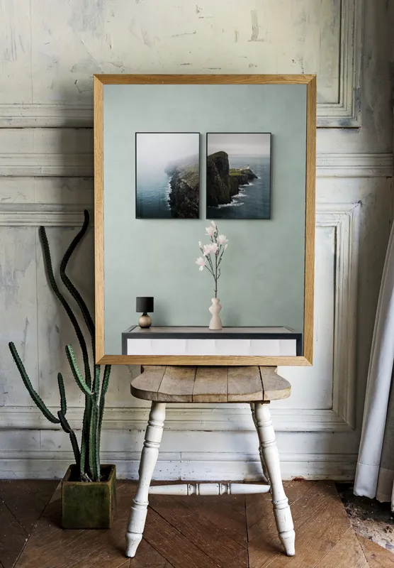 Постер «Набор постеров Скалы в море» на стене в офисе