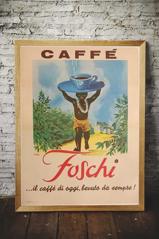 Постер «Рекламный плакат - Кофе Foschi Caffe» на стене в офисе