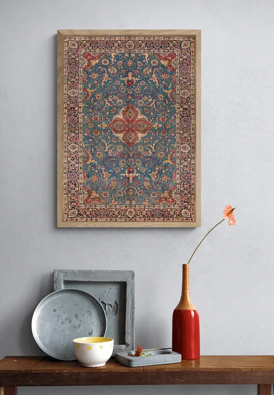 Постер «Иранский ковер» на стене в офисе