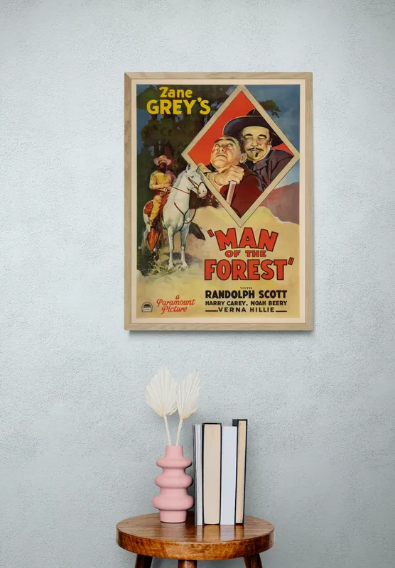 Постер «Человек из леса 1933» на стене в офисе
