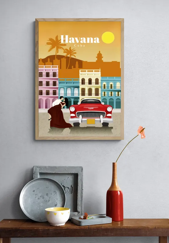 Постер «Афиша - Havana» на стене в офисе