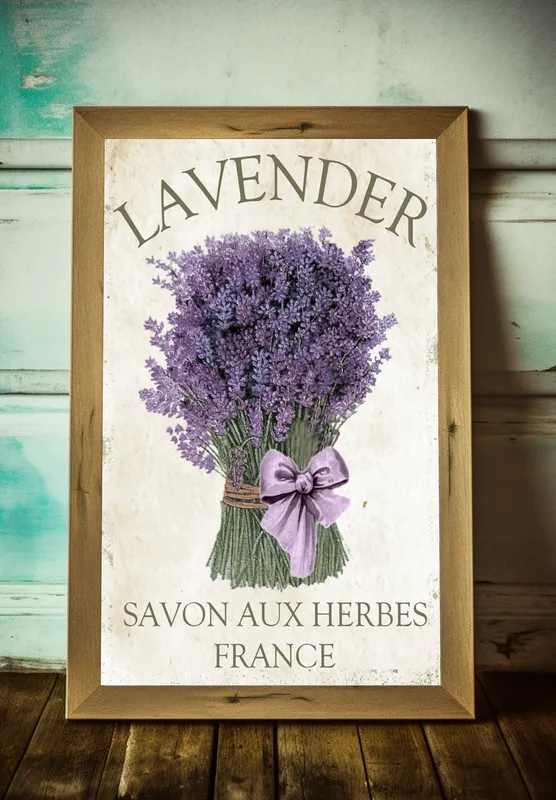 Постер «Цветы и растения - Французский мотив» на стене в офисе