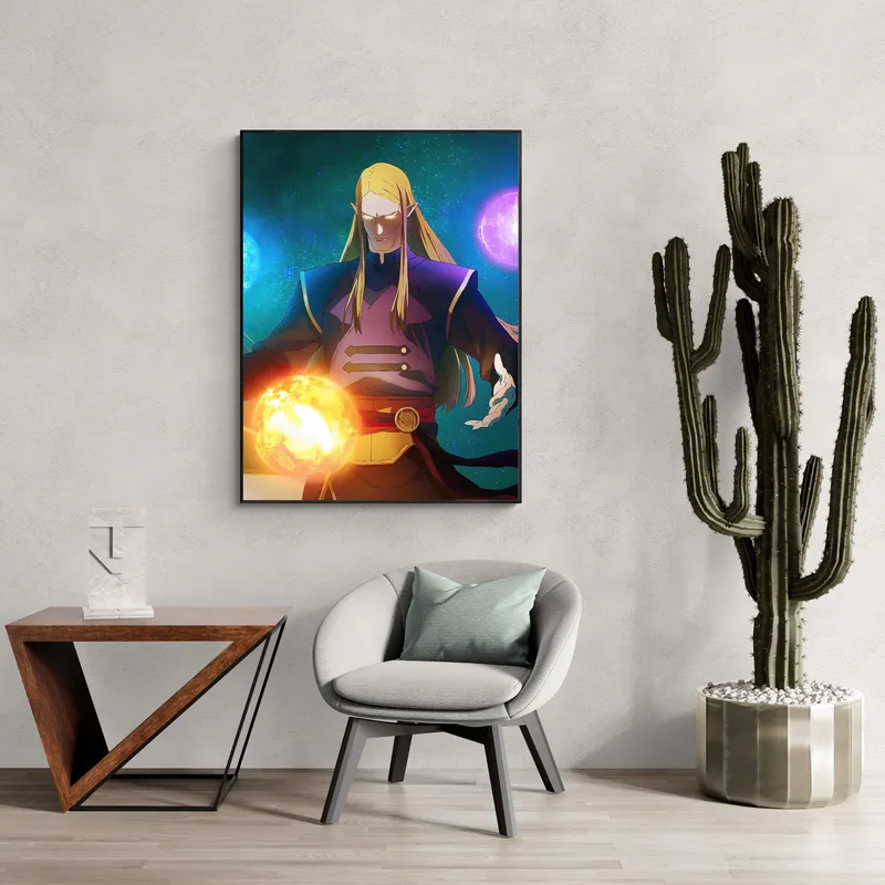 Постер «Аниме DOTA. Инвокер» на стене в офисе