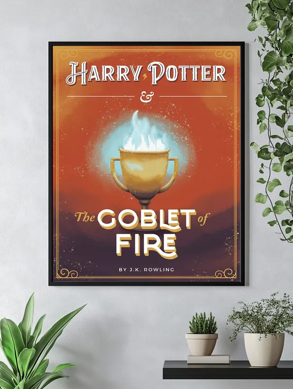 Постер «Гарри Поттер - Кубок огня» на стене в офисе