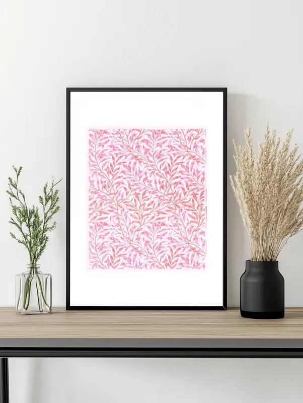 Постер «Розовые Лепестки» на стене в офисе