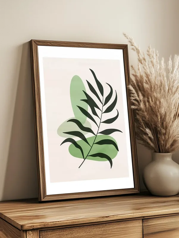 Постер «Лист Пекана» на стене в офисе