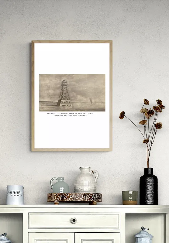 Постер «Каналы - Канал Крейгхилла 2» над диваном в гостиной