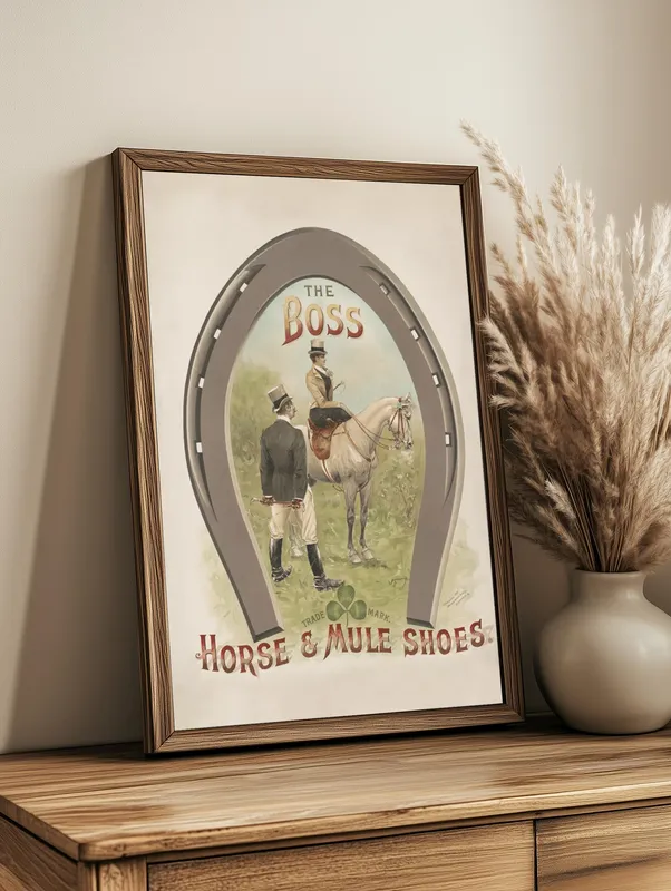 Постер «Подкова» на стене в офисе