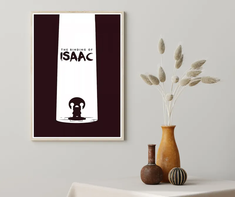 Постер «The Binding of Isaac» на стене в офисе