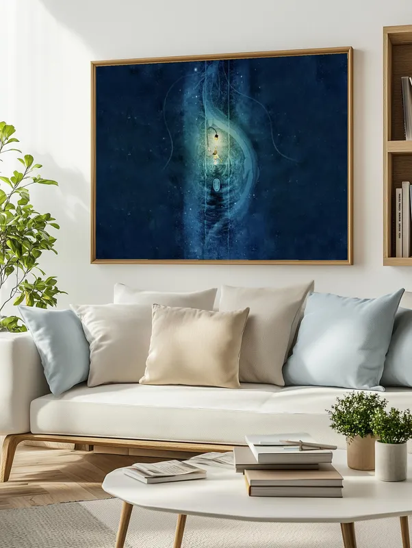 Постер «Хаяо Миядзаки - Унесенные призраками» на стене в офисе