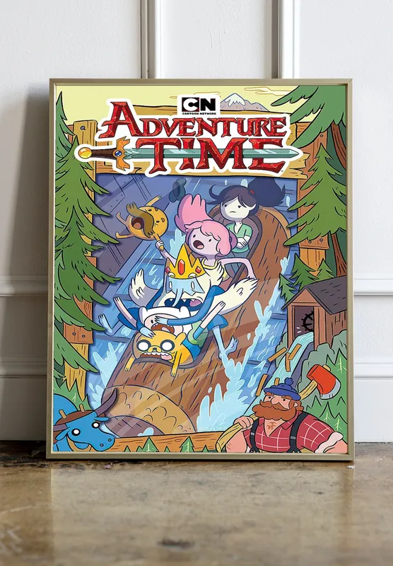 Постер «Время приключений. Спуск по воде» на стене в офисе