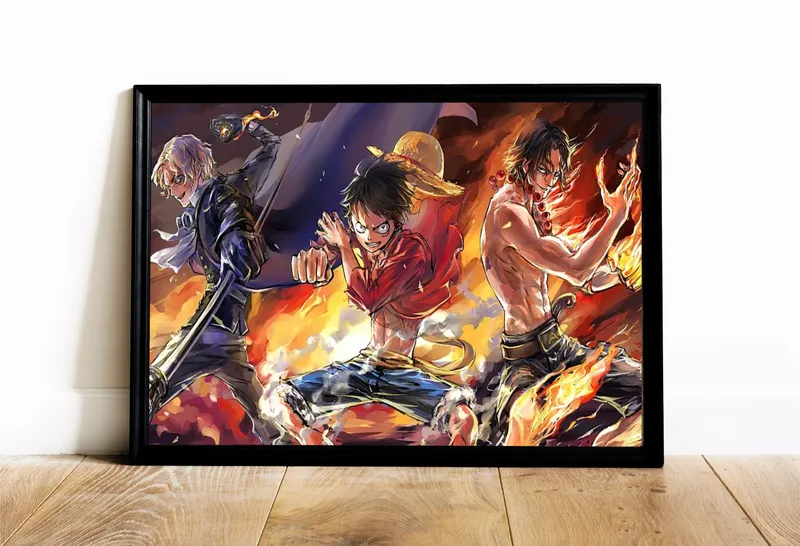 Постер «Ван-Пис. Персонажи» на стене в офисе