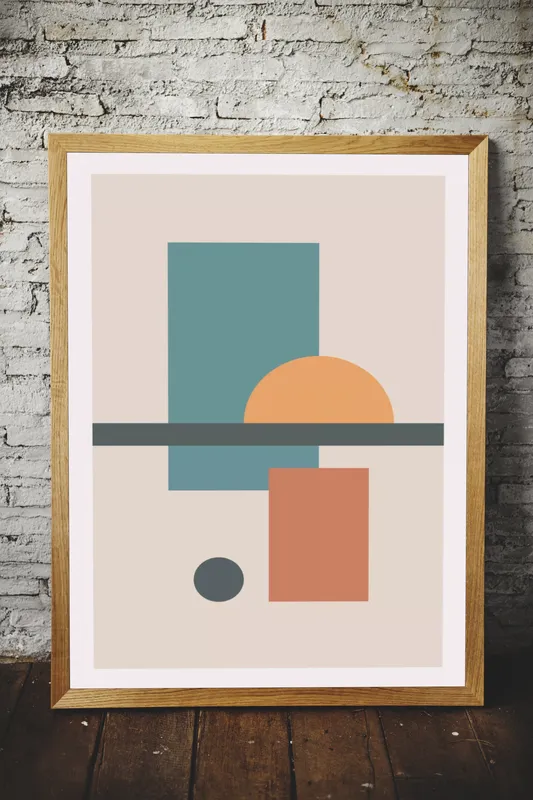 Постер «Геометрическое искусство» на стене в офисе