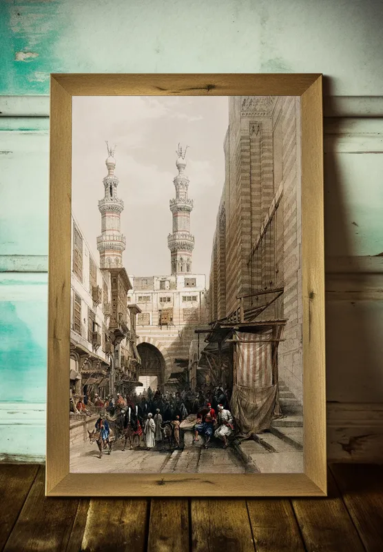 Постер «Дворец Метуэлиз» над диваном в гостиной