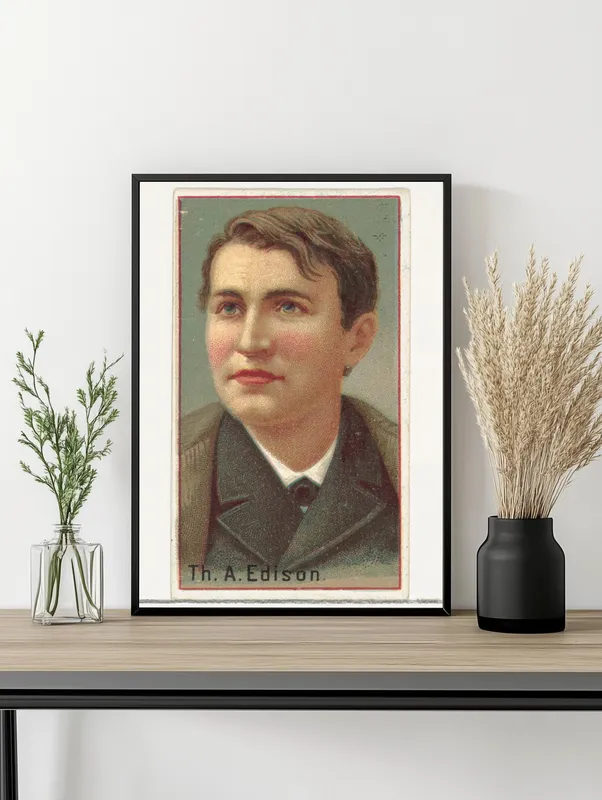 Постер «Томас Эдисон» на стене в офисе