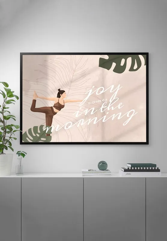 Постер «Здоровое тело» на стене в офисе