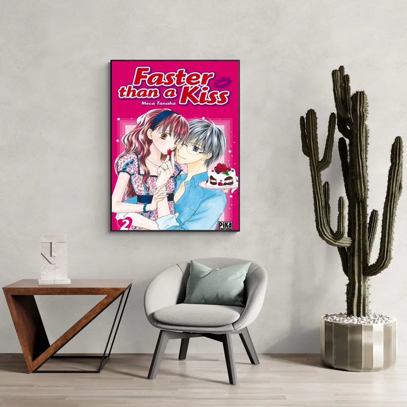 Постер «Опережая поцелуй. Сладкая любовь» на стене в офисе