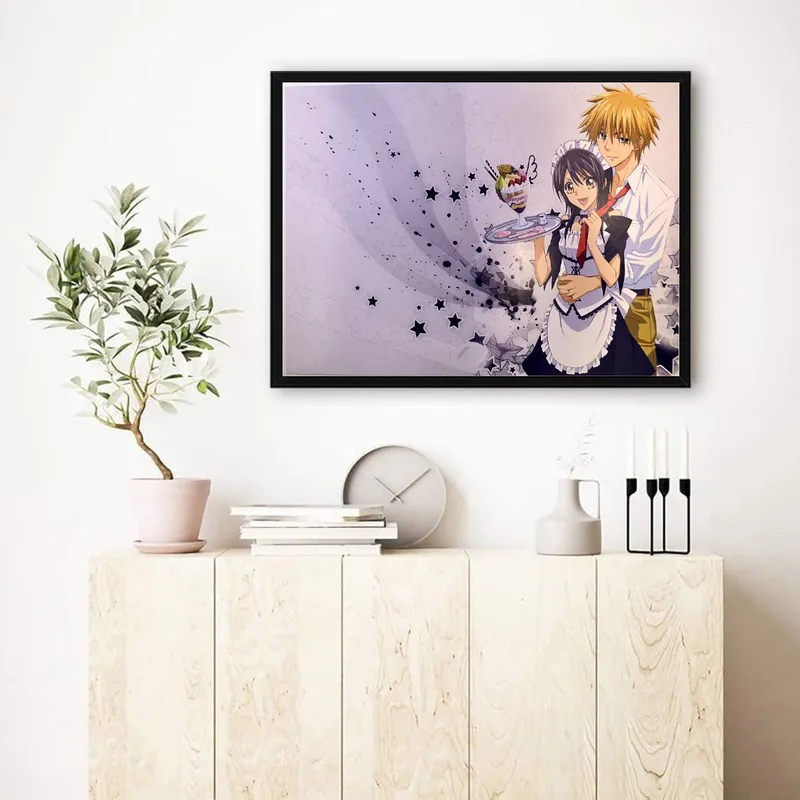 Постер «Президент горничная. Такуми и Мисаки» на стене в офисе