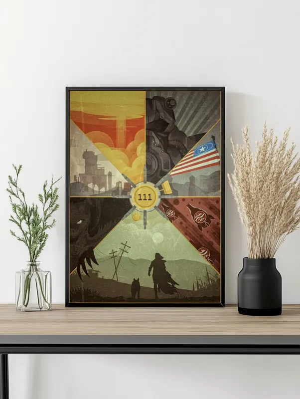 Постер «Fallout» на стене в офисе