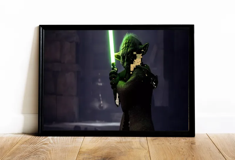 Постер «Star Wars: Звездные войны - Йода» на стене в офисе