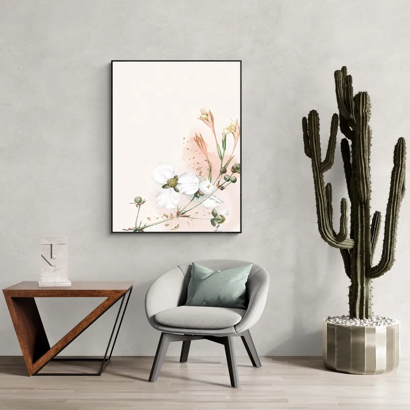 Постер «Весна - Мгновения весны» над диваном в гостиной