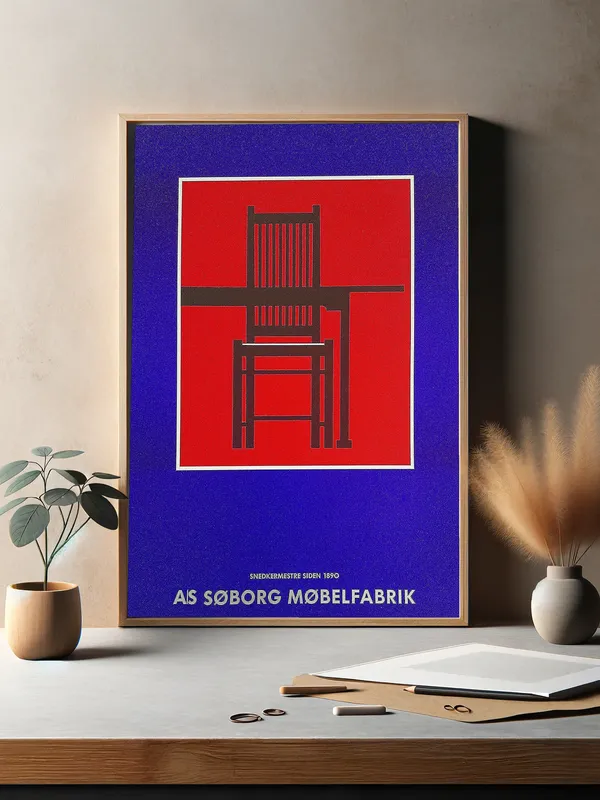 Постер «Мебельная фабрика» на стене в офисе