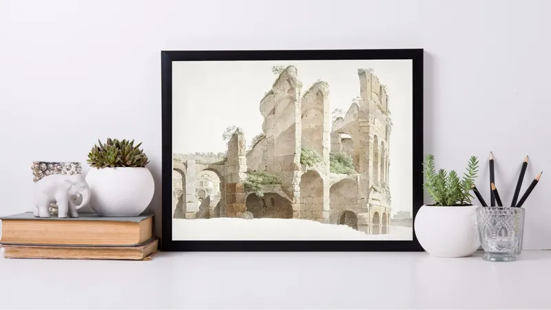 Постер «Римский Колизей» на стене в офисе