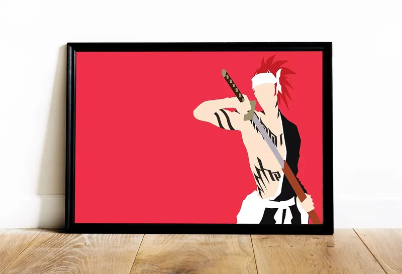 Постер «Блич. Минимализм - Рендзи Абараи» на стене в офисе