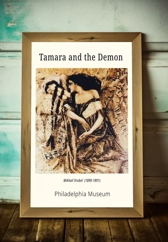 Постер «Михаил Врубель - Тамара и Демон» на стене в офисе