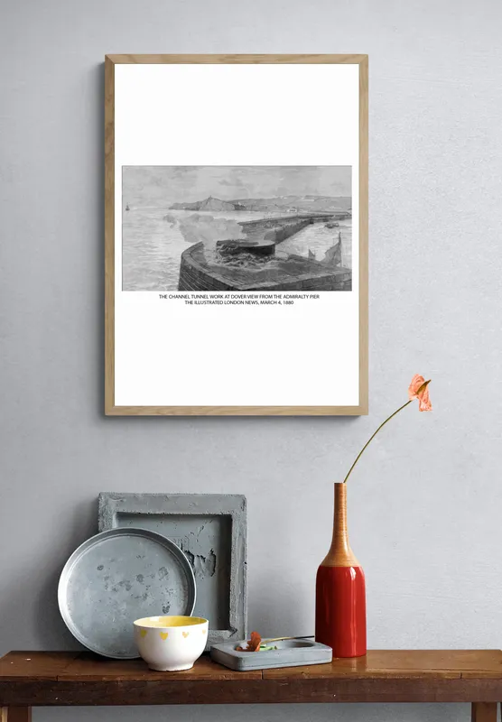 Постер «Каналы - Канал в Дувре» на стене в офисе