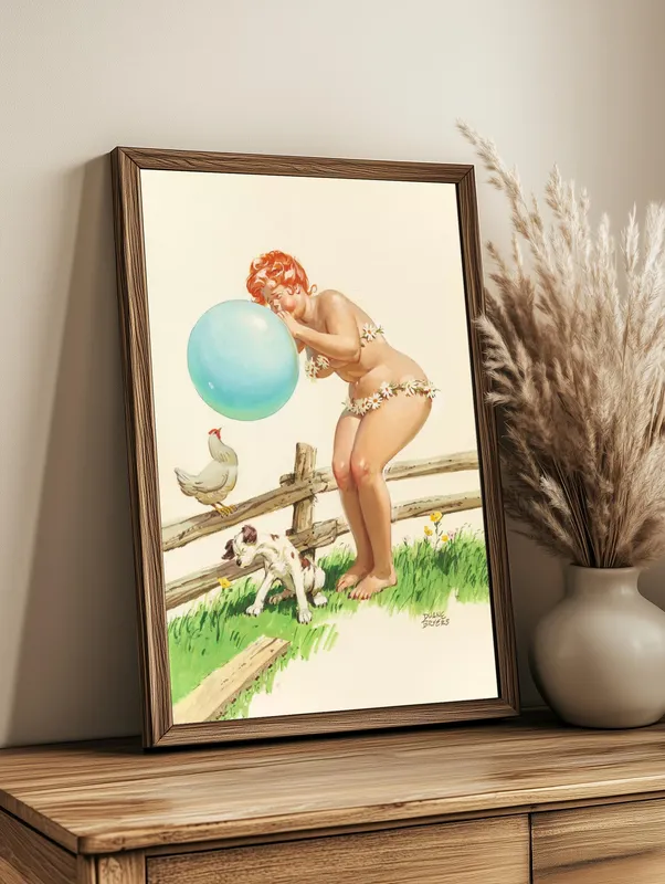 Постер «Хильда и воздушный шар» на стене в офисе