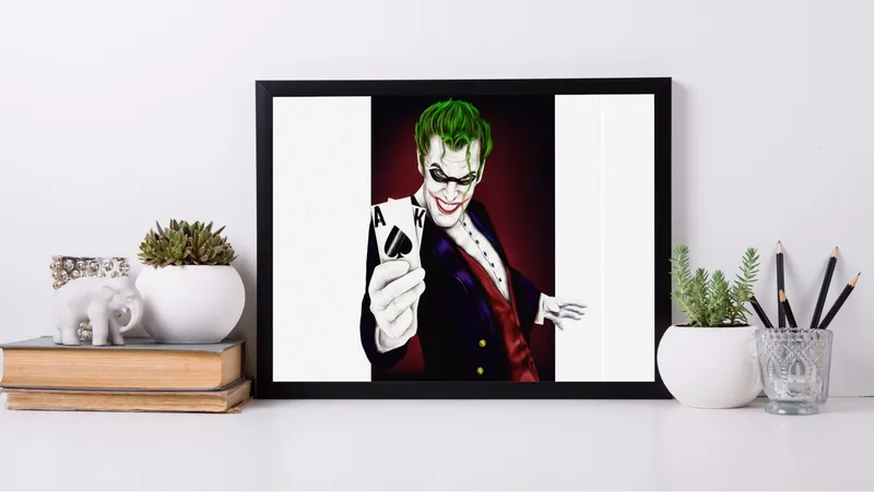 Постер «Comic Book Joker» на стене в офисе