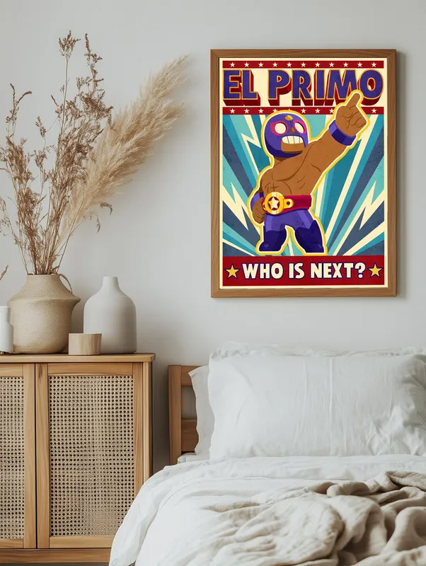 Постер «Brаwl Stars» на стене в офисе