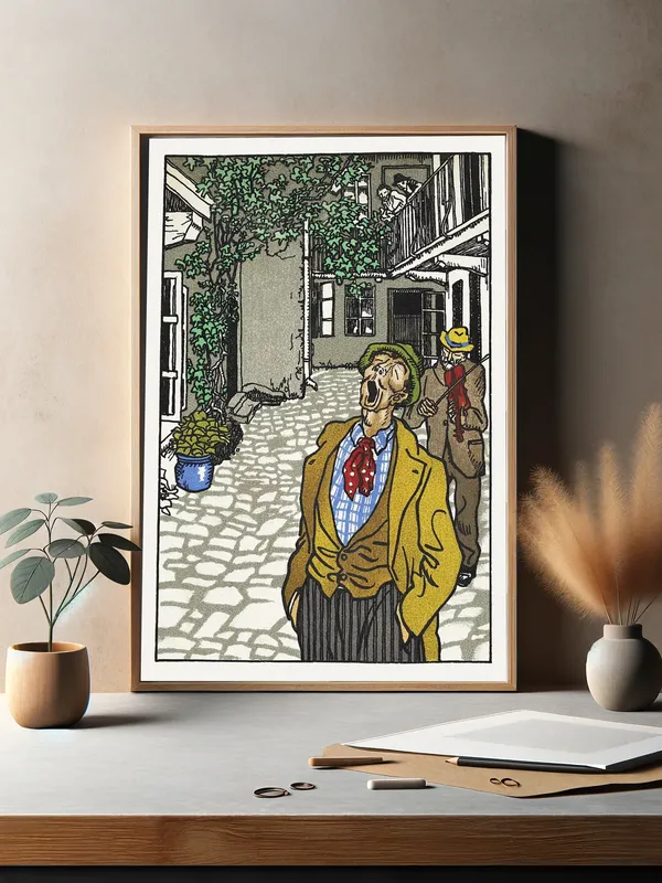 Постер «Мориц Юнг - От природы одаренный певец» на стене в офисе