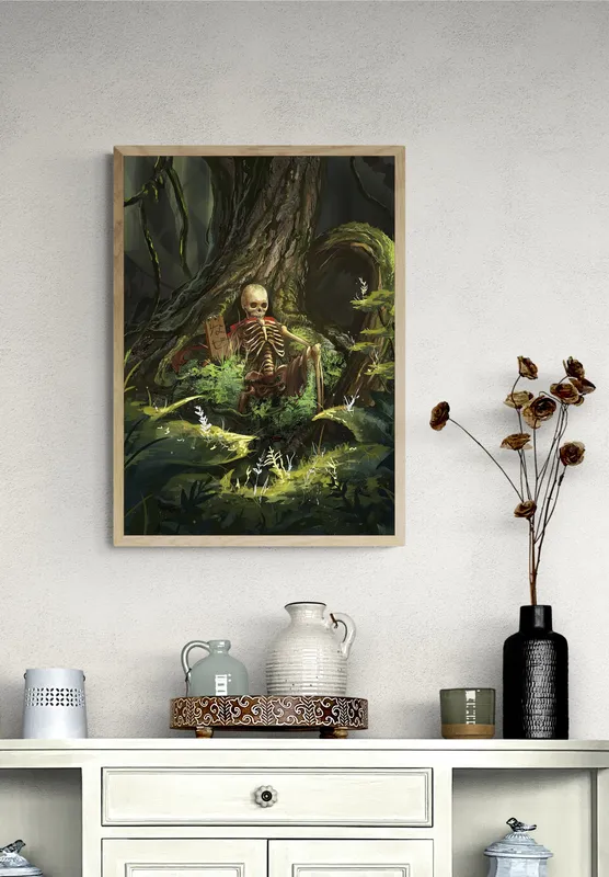 Постер «Могила воина» на стене в офисе