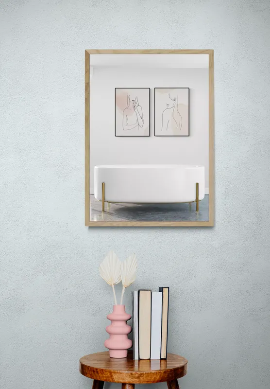 Постер «Набор постеров Нежный силуэт» на стене в офисе