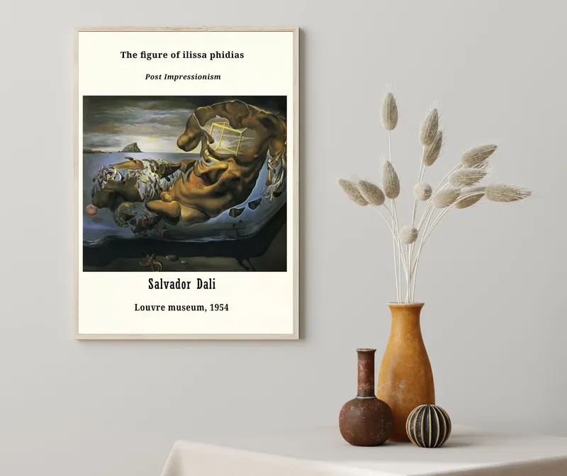 Постер «Сальвадор Дали - Фигура Иллиса Фидиас» на стене в офисе