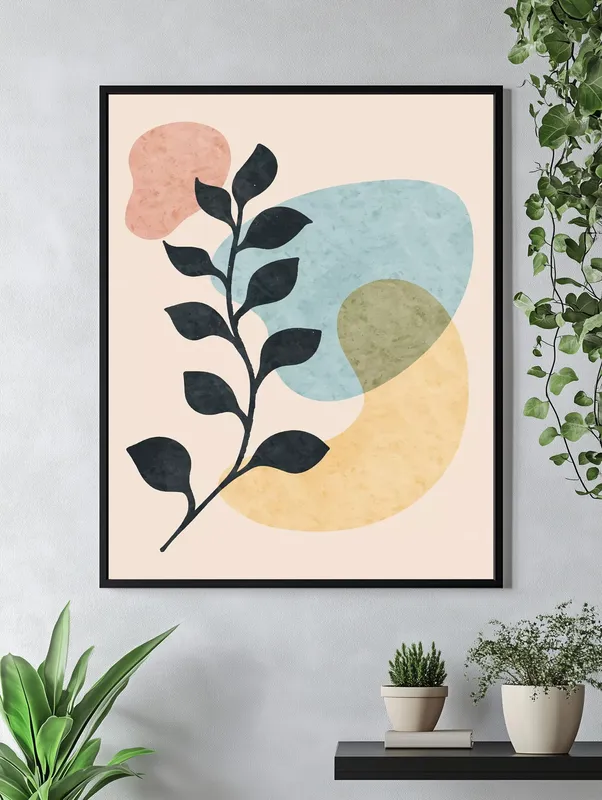 Постер «Лист Шиповника» на стене в офисе