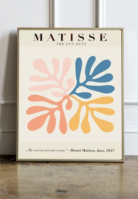Постер «Анри Матисс - выставочный плакат-1» на стене в офисе