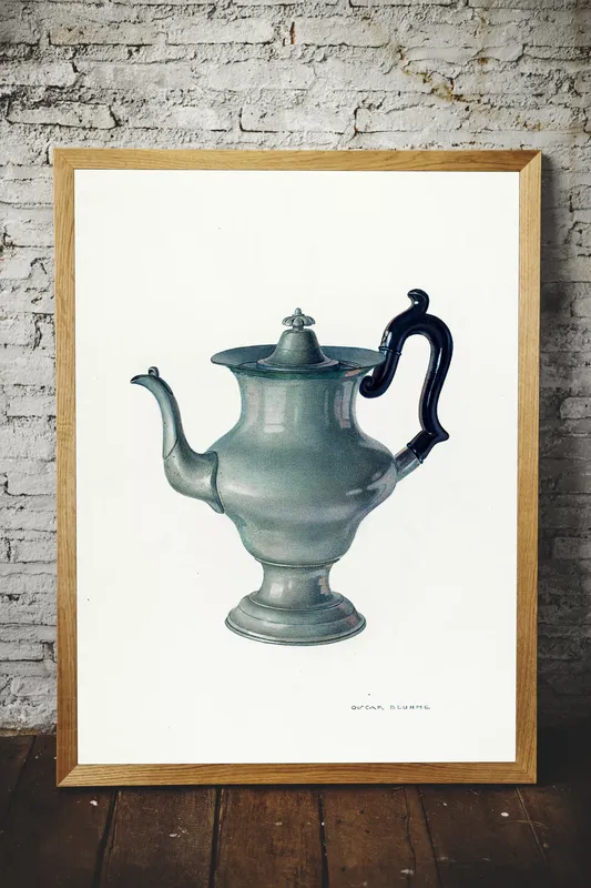 Постер «Кофейник» на стене в офисе