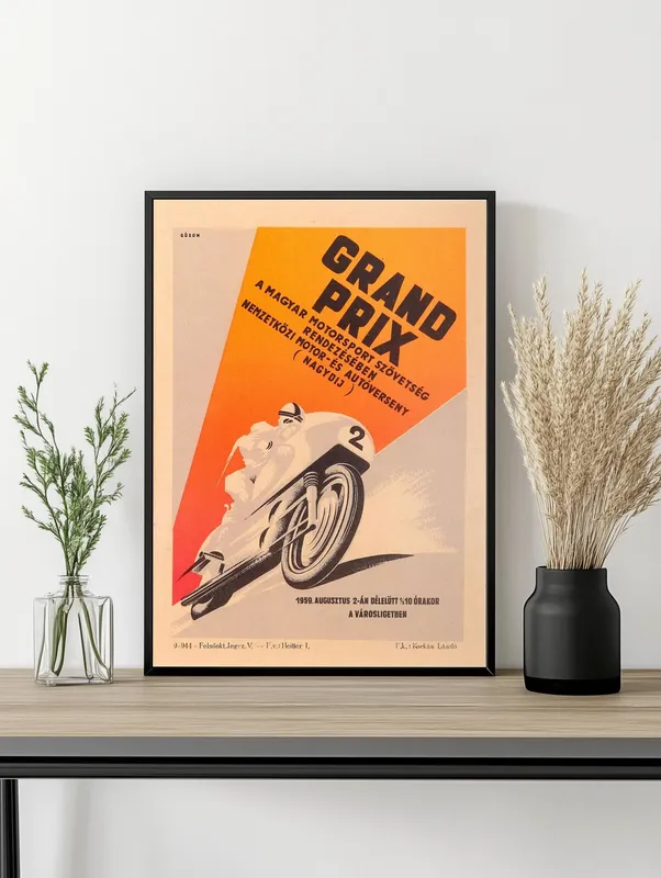 Постер «Мотоциклы - Гран-при мотокросс» на стене в офисе