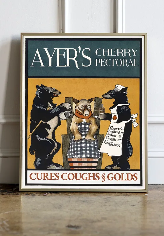 Постер «Винтажный плакат Айера» на стене в офисе