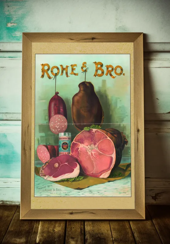 Постер «Итальянские деликатесы» на стене в офисе