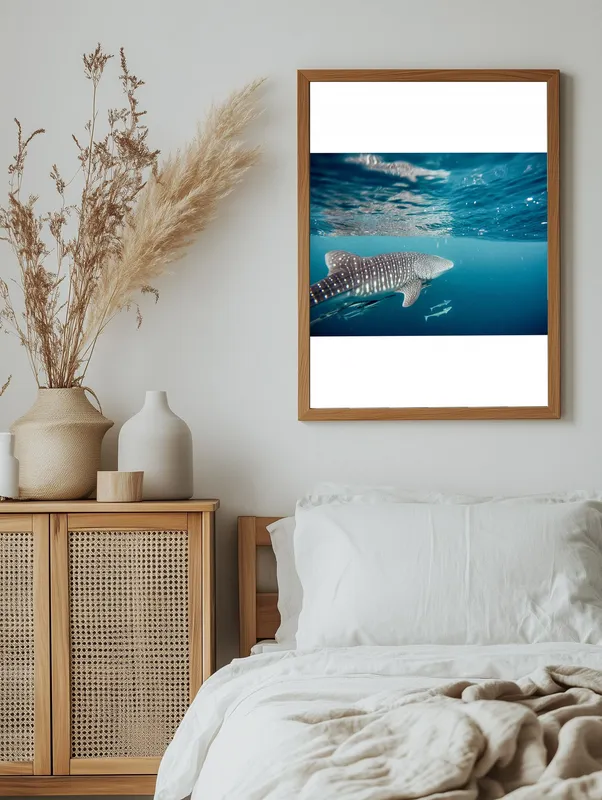 Постер «Большая китовая акула - Австралия» на стене в офисе